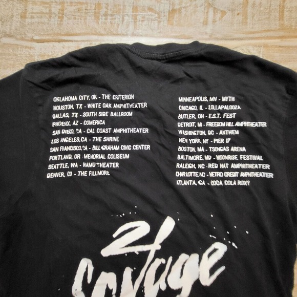 21 Savage I Am I Was Tour T Shirt Womens Size Medium - Picture 7 of 8